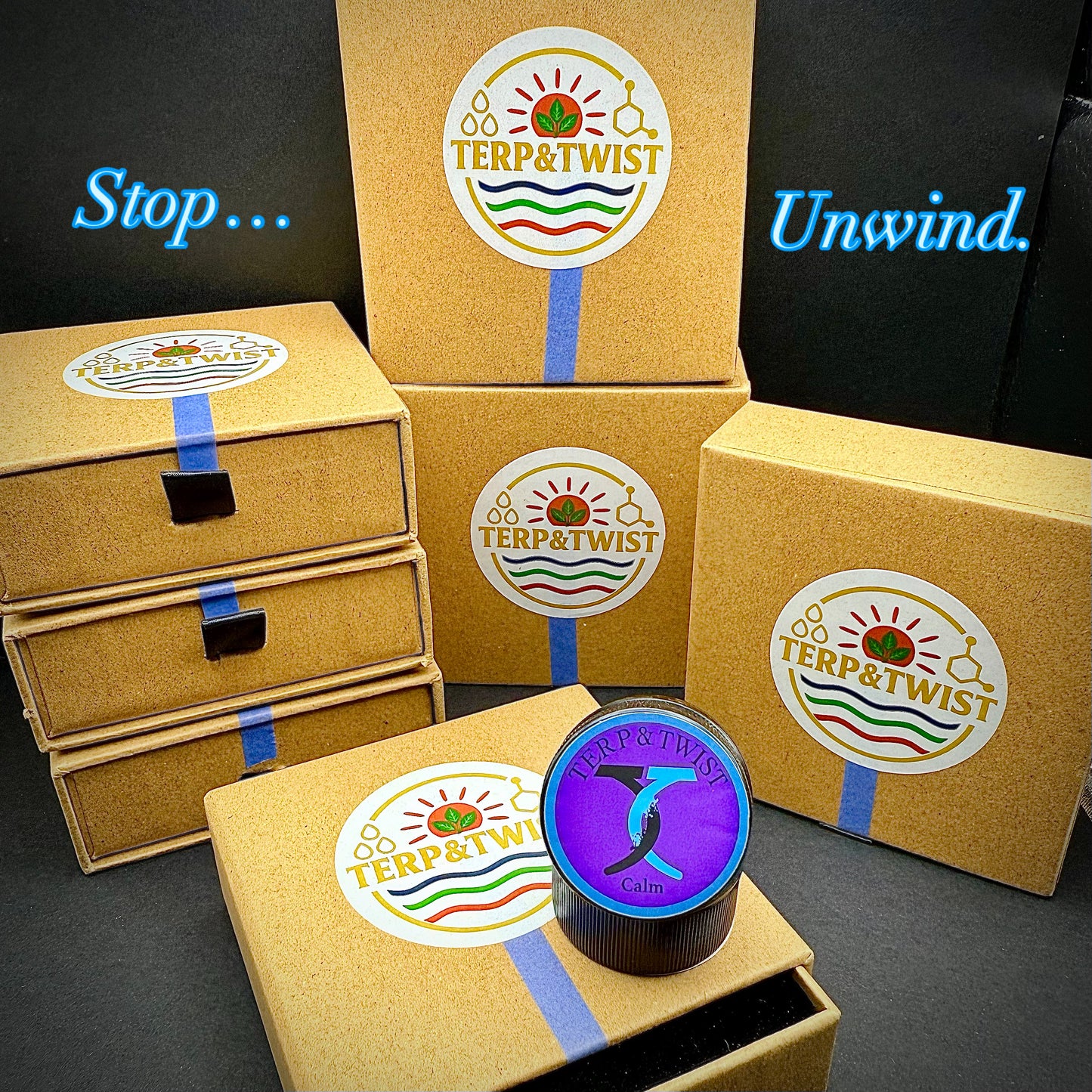 Calm terpene inhalant by Terp&Twist with smooth, comforting botanical aroma