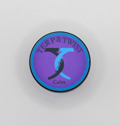 Calm terpene inhalant packaging designed for grounding aromatic experience